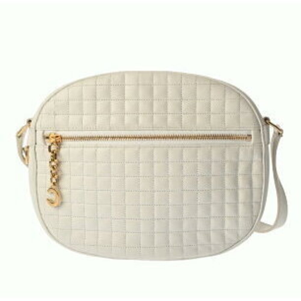 Celine Camera Bag Charm White Leather Shoulder